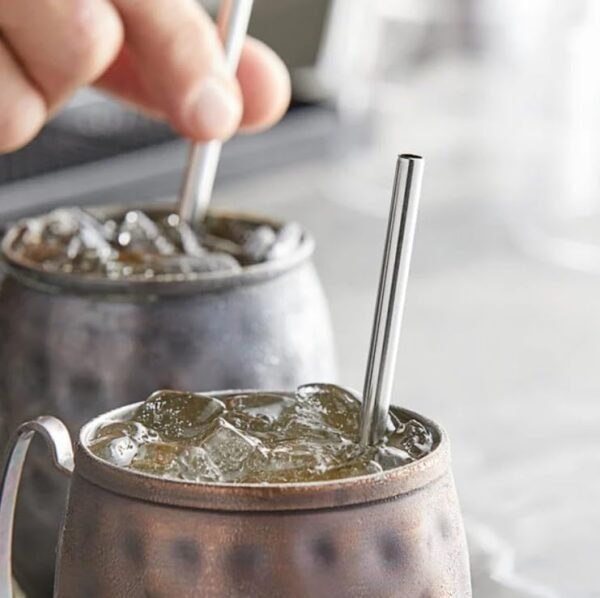 32ct Silver Cocktail Stainless Steel Reusable Straight Small Straws 5 1/2 Inches - Mini Drinking Straws - Good for Cocktail, Party, Juices, Coffee - Image 4