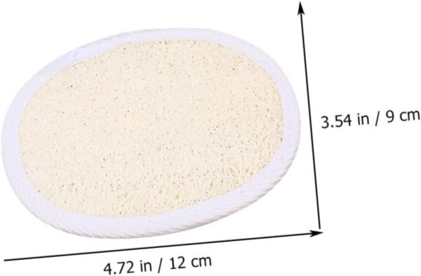 6 Pcs Bath Towel Cleaning Sponges Cleaning Scrubber Luffa Pad Sponge Sponges for Cleaning Gloves for Cleaning Natural Dish Sponge Face Cleansing Sponge Body Scruber Beige Loofah - Image 6