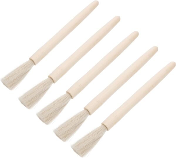 15 Pcs Laboratory Brush Electric Vinegar Balance Cleaning Brush Flat Cleaners Coffee Machine with Grinder Natural Bristles Micro Brushes Gutter Portafilter Duster Wooden