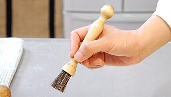 Natural Mushroom Cleaning Brush - Made of Birch & Horsehair - Image 2