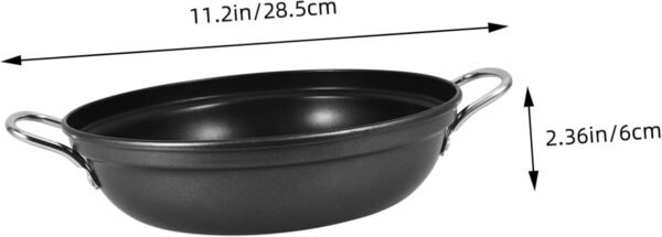 Large Capacity Shallow Soup Hot Pot Burner Frying Pans Frypan Casserole Cooking Pans Wok Pan Nonstick Stove Top Griddle Deep Fryer Thermometer Shallow Cookware Griddle Pans Iron - Image 2