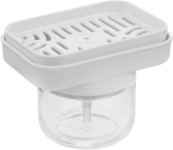 DOITOOL 4pcs Presser Liquid Double Dishwashing Sink Strainer Soap Foam Dispenser Faucet Simple Dispensers Drainers for Kitchen Sink Dish Soap Dispenser Sponge Human Soda Glass - Image 5