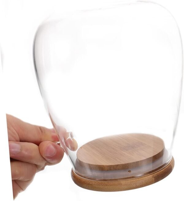 MAGICLULU Glass Jar Honey Container Household Storage Canister Bar Stash Clear Take Out Containers with Lids Honey Syrup Dispenser Condiment Pots Hamper with Lid Pantry Basket Labels Wood - Image 7