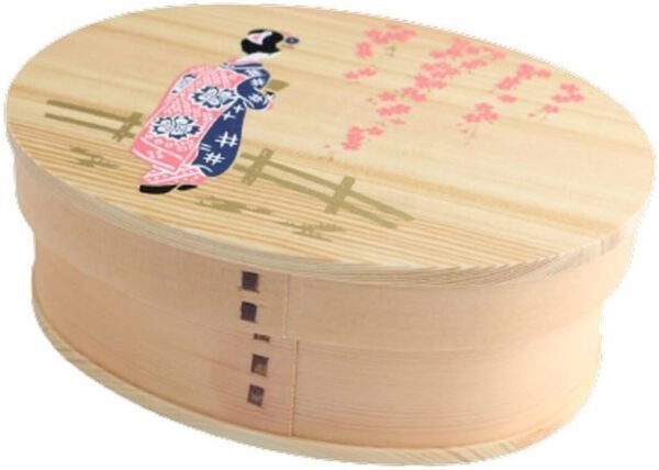 J-kitchens 857217 Wooden Lunch Box with Moisture Control Effect, 6.9 x 5.1 x 2.4 inches (17.5 x 13 x 6 cm), 24.7 fl oz (700 ml), Urethane Coated/Natural, Model No
