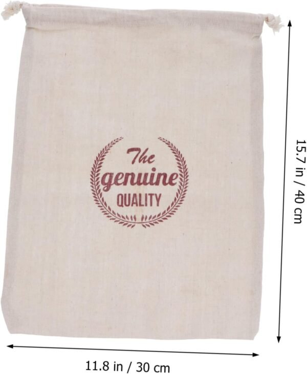 1pc Drawstring Bread Bag Linen Bread Bags Reusable Bread Bag Bread Storage Bag Unbleached Bread Bag Baguette Bread Grocery Bag Reusable Food Pouches Bag Reusable Loaf Bag Linen Bag - Image 5