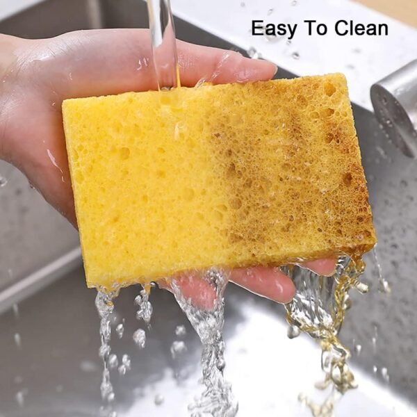 DGQ 12 Packs Compressed Cellulose Sponges Natural Kitchen Sponges Multicolor Non Scratch Scrub Sponges Dish Sponges Bathroom Sponges Cleaning Sponge - Image 4