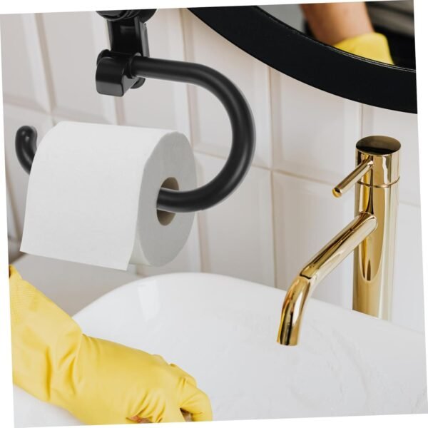 Abs Black Tissue Holder Bathroom Paper Towel Holder Suction Cups for Bathroom Phone Paper Holder - Image 3
