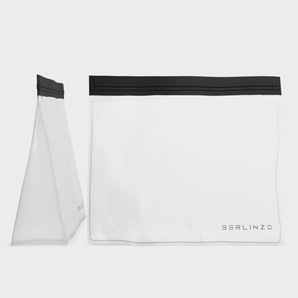 BERLINZO Reusable Ice Storage Bag - Freezer Safe Leak Proof Silicone and Plastic-Free Lunch Bag for Ice and Food Storage - BPA-Free - 2 Pack - Image 6