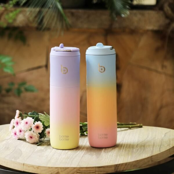 BOTTLE BOTTLE Insulated Water Bottle 24oz with Straw Lid and Handle for Sports Travel Gym Stainless Steel Water Bottles Double-Wall Vacuum Metal Thermos Bottles Leak Proof BPA-Free - Image 7