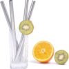 ALINK Stainless Steel Smoothie Straws, 9 inch X 0.31 in Reusable Metal Straws for Juice, Water, Smoothie, Set of 4 with Cleaning Brush - Image 6