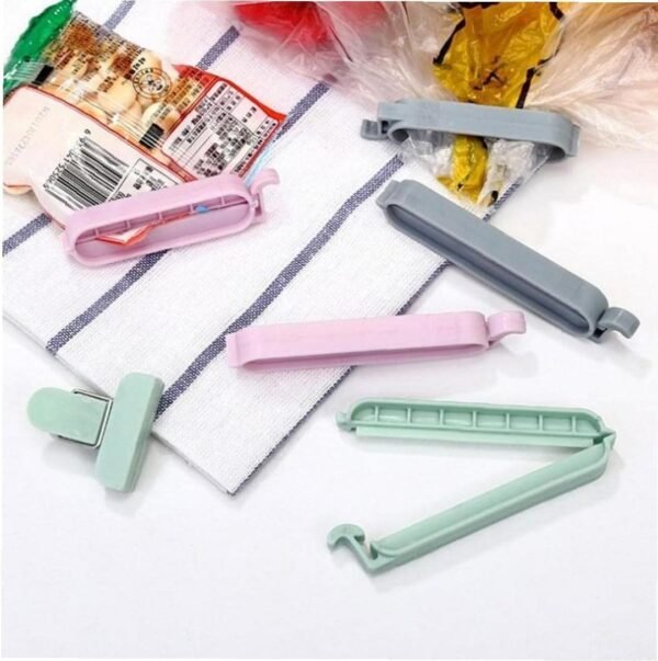 12 Pieces Food Clips, Plastic Food Bag Clips Reusable Bag Clips for Food Storage Colorful Sealing Clips for Snack, Coffee, Home, Kitchen, Travel, Camping (3 Sizes) - Image 3