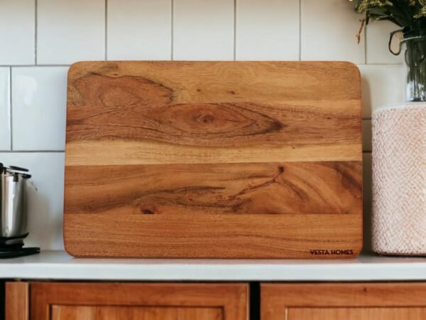 Wooden Cutting Board for Kitchen/Chopping, Serving Board, Platter for Vegetables, Fruits, Cheese and Charcuterie | Natural Acacia Wood |15 * 10 Inches | Handcrafted in India - Image 6
