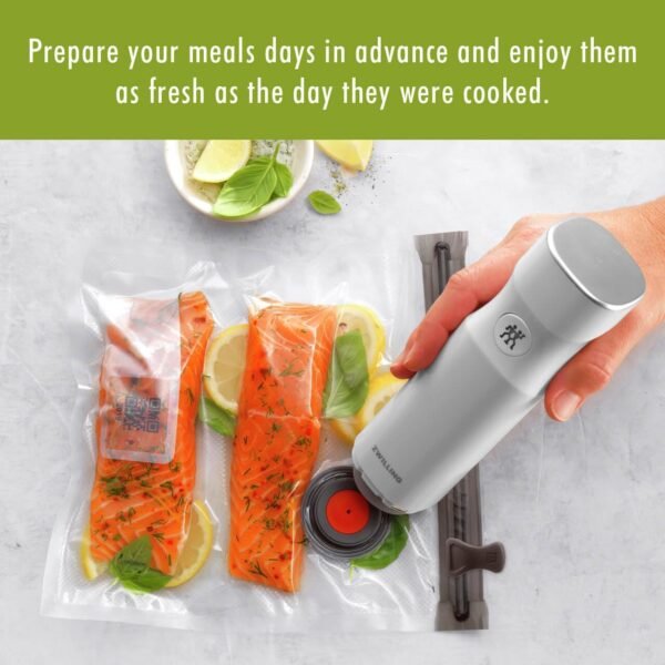 ZWILLING Fresh & Save Set 20-pc Vacuum Sealer Bags, 1 Gallon, Reusable Food Storage Bags for Meal Prep, Reusable Snack Bags, Reusable Sous Vide Bags, 15x11.2x5.7'', Dishwasher Safe , Medium, Clear - Image 11
