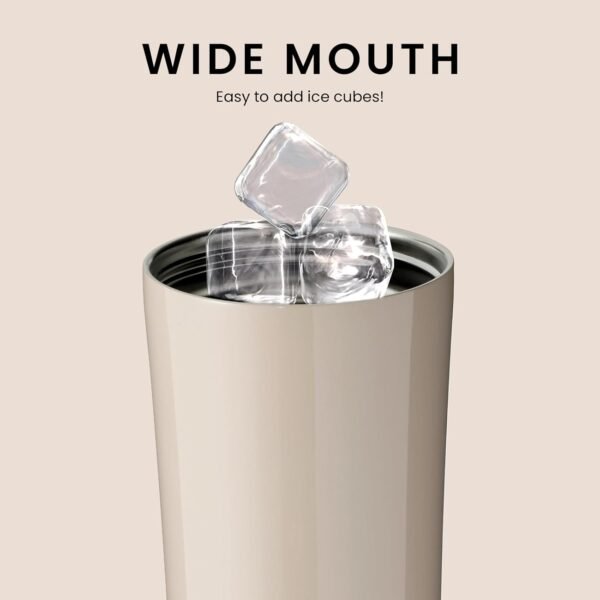 BOTTLE BOTTLE Insulated Water Bottle Coffee Tumblers with Dual-use Lid and Straw Double Walled Iced Travel Coffee Mug for Woman and Man 24oz Stainless Steel Tumbler with Handle - Image 7