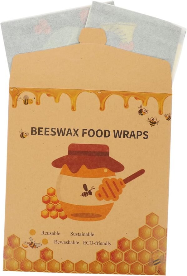 Didiseaon 3pcs Beeswax Wrap Packing Paper Organic Beeswax Cloth Kitchen Beewax Wraps Cake Preservation Wraps Printing Beewax Wraps Reusable Beeswax Cloth Beeswax Flakes Food Cotton