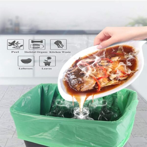 Compostable Trash Bags, 2.6 Gallon Small Disposable Compost Bags 150 Count Garbage Bags Made from PSM Starch-Based for Kitchen Bathroom Bedroom Office Trash Can - Image 4