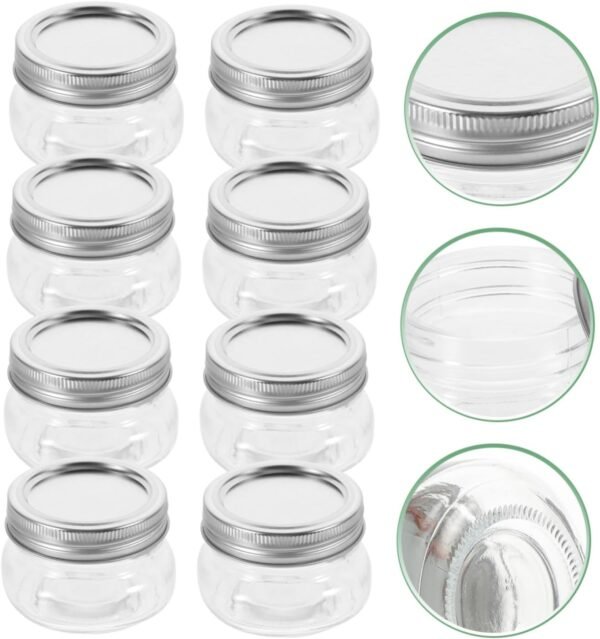 Luxshiny 8pcs Jam Storage Jar Jam Jars Mini Jars with Lids Spice Jars Openers Small Mason Jars Labels Bins Sealer Mason Jar Storage Boxes Vacuum Food Storage Containers Mason Jar Lids Glass - Image 6