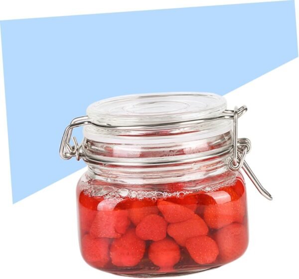 Square Glass Containers Square Container Storage Jars Canister Airtight Bac Jars for Kitchen Storage Bins Sealer Tote Cup Vacuum Clear Tin Pantry Seal Pot Glass Jar Glass Seal Jar - Image 8