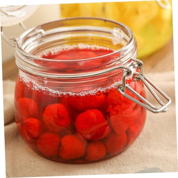 Square Glass Containers Lip Gloss Containers Kitchen Storage Jars Storage Jars Container Food Storage Container Coffee Bean Storage Can Clear Container Candy Containers Seal Pot - Image 7