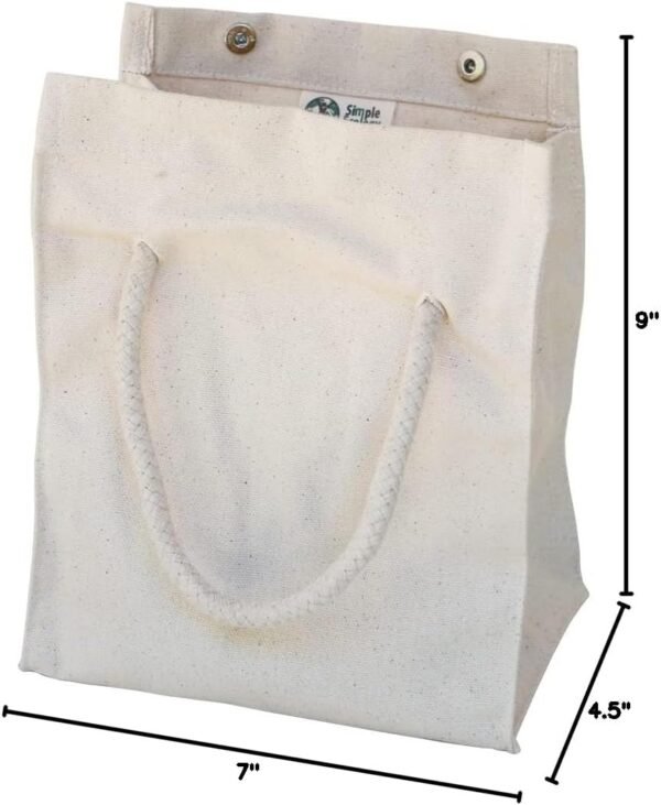 Organic Cotton Simple Lunch Bag - Natural - Image 5