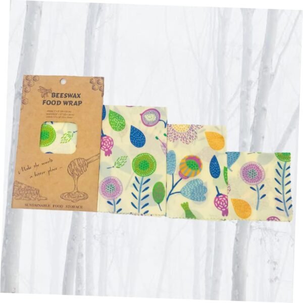 NOLITOY 9 Pcs Beeswax Wrap Food Storage Wrap Food Wrapper Reusable Sandwich Bags Reusable Food Wrap Food Preservation Cloths Beewax Wraps Beewax Food Wraps Household - Image 6