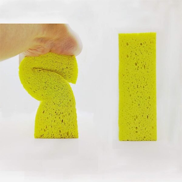 Cellulose Large Sponges for Cleaning, Multi-use Scrub, for Car, Boat and Kitchen, Pack of 3, Yellow, Environmentally Safe Biodegradable - Image 3