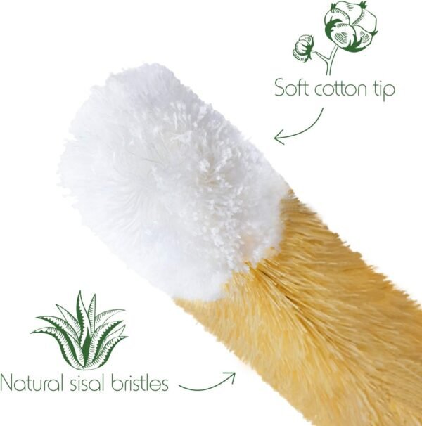 Bambaw Bottle Cleaner Brush Set | 4 Cleaning Brushes | Bottle Brush Cleaner Set | Water Bottle Brush | Bottle Scrubber | Small & Long Bottle Brush for Glass - Soft Cotton Tip to Prevent Scratches - Image 5