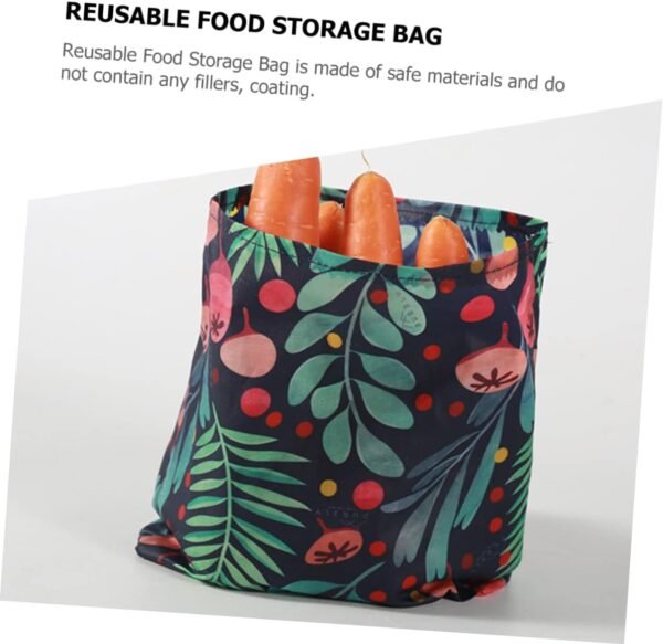 GARVALON Beeswax Wrap Food Bag Beeswax Cotton Wraps Fruit Produce Bag Reusable Sandwich Bag Dishwasher Safe Reusable Beeswax Snack Container Kitchen Produce Bags Natural Beeswax - Image 8