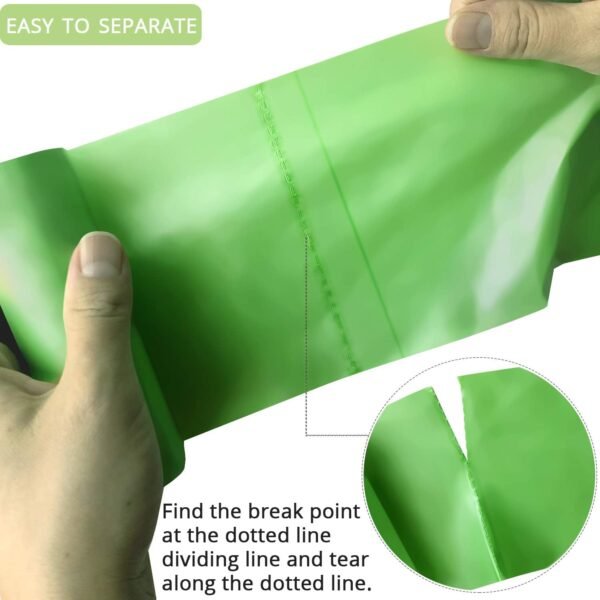 2 Gallon Compostable Trash Bags Small Biodegradable Garbage Bags 7.5 Liters Wastebasket Trash Liners for Bathroom Office Bedroom, Green 100 Counts - Image 3