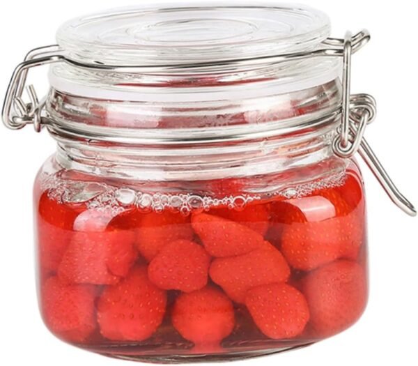 Square Glass Containers Square Container Storage Jars Canister Airtight Bac Jars for Kitchen Storage Bins Sealer Tote Cup Vacuum Clear Tin Pantry Seal Pot Glass Jar Glass Seal Jar