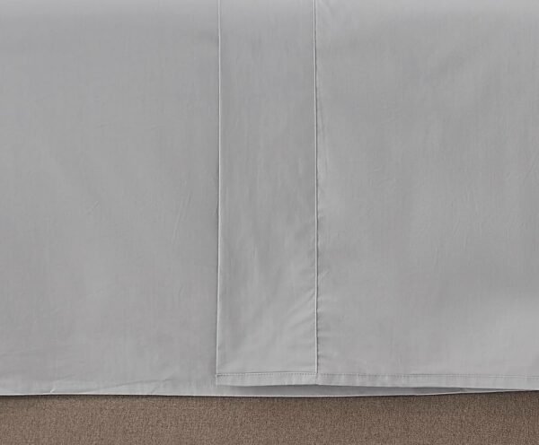 Linen Closet Luxury Cotton 144 Thread Count Organic Cotton 4-Piece Sheet Set, Queen, Light Grey - Image 6