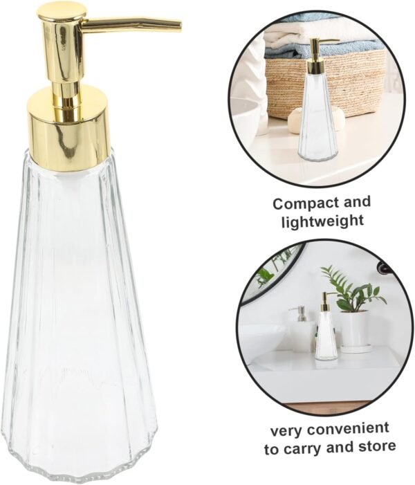 Alipis Glass Lotion Bottle Soap Container Hand Soap Dispenser Lotion Dispenser Hand Dispenser Glass Soap Dispenser Pump Shampoo Bottle Press Pump Bottle Dish Soap Dispenser Pp - Image 5
