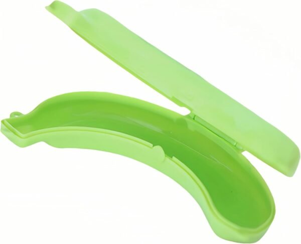 2Pcs Banana Case,Banana Holder for Lunch Boxes with Ventilation Holes,Reusable Banana Case Protectors Banana Storage Container to Keep Bananas Fresh(Green) - Image 3