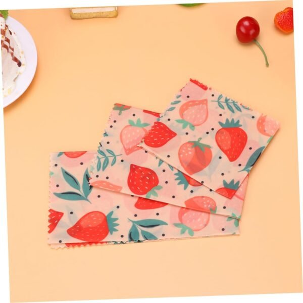 3pcs Household Beewax Food Wraps Beeswax Preservation Cloth Soda Can Lids Vintage Mailbox Cotton Food Wraps Packing Paper Beewax Wraps Picture - Image 6