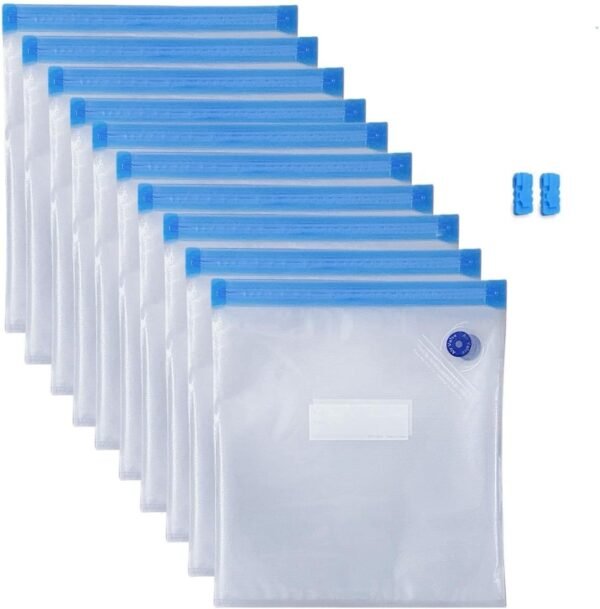 Sous Vide Bags-BPA-Free Reusable Vacuum Seal Bags for Food-Freezing safe-20pcs(11 * 10.2in) Vacuum Food Storage Bags & Seal Clips for Sous Vide Cooking-HOMYLAND