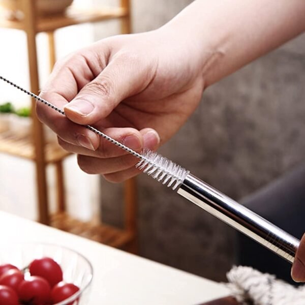 Vinaco Stainless Steel Smoothie Straws, 0.5'' Extra Wide Reusable Metal Drinking Straws for Milkshakes, Bubble Tea, Smoothie, Set of 6 Jumbo Drinks with 1 Cleaning Brush - Image 7