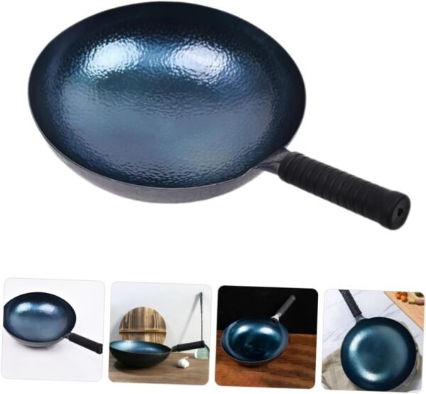 BESTOYARD Induction Stove Wok Frying Griddle Portable Cooker Basket Pot Rice Cooker Steel Wok Deep Wok Kitchen Hob Double Pan Stir Skillet Saute Splatter Cookware Barrymore Appliances Iron - Image 7