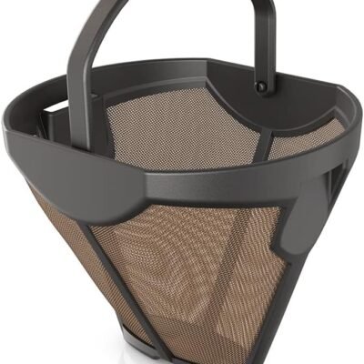 Ninja 134KKW300 Coffee Permanent Filter for CFP Dual Brew Models, Gold Tone Filter, Black 4.82'' x 4.17'' x 3.93''
