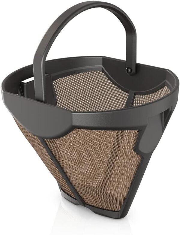 Ninja 134KKW300 Coffee Permanent Filter for CFP Dual Brew Models, Gold Tone Filter, Black 4.82'' x 4.17'' x 3.93''