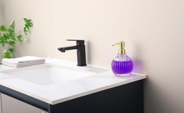 Round Bathroom Soap Dispenser Gold Pump, Glass Bottle with Stainless Steel Pump Liquid Soap Dispenser Sphere Counterto Hand Soap Dispenser Kitchen - Image 6