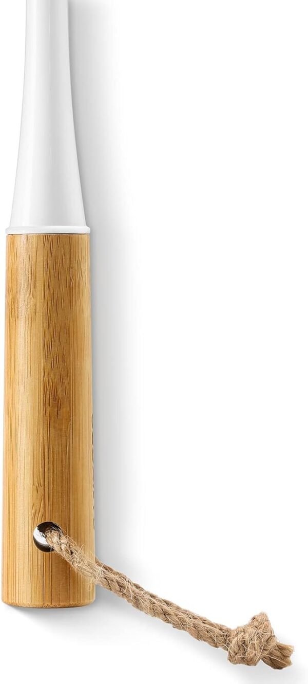 Dish Brush with Bamboo Handle Built-in Scraper, Kitchen Dish Scrubber for Washing Pans/Pots/Sinks, Natural Sisal Bristles, 2P - Image 3