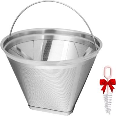 for Moccamaster Filters, #4 Coffee Filter, Coffee Filter for Technivorm Moccamaster KBGV and KBT Coffee Machines, Metal Coffee Filter, Reusable Metal Filters, With cleaning brush. 3 Years Warranty