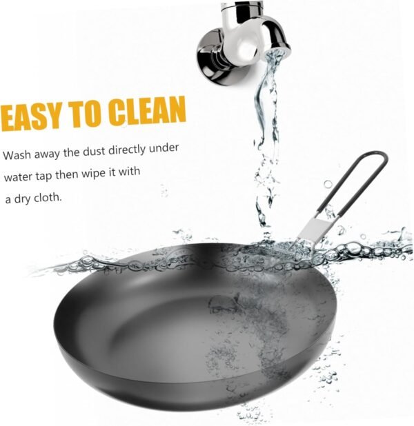 Camping Pan Grill Topper Cooker Camping Pan Griddle Plate Cuisine Induction Frying Saucepan Frying Pans Nonstick Fry Pan Nonstick Frying Pan Camping Kettle Curry Pan Iron - Image 3