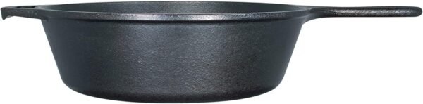 Lodge L8DSK3PLT Cast Iron Deep Skillet, 3 Quart, Black - Image 2