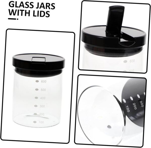Food Storage Jar Housewarming Clear Food Jar Candy Jar Food Container Food Storage Canisters Housewarming Wide Mouth Mason Jars Party Grains Holder Food Jars Glass - Image 6