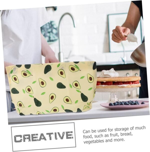 SOLUSTRE 2pcs Beeswax Reusable Storage Bag for Food New Home Essentials Reusable Food Kid Food Fruit Fresh Bag Food Storage Bag Wrapping Paper Child Cotton Cloth Washable - Image 4