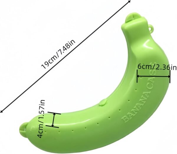 2Pcs Banana Case,Banana Holder for Lunch Boxes with Ventilation Holes,Reusable Banana Case Protectors Banana Storage Container to Keep Bananas Fresh(Green) - Image 2