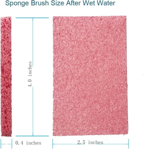 12PCS Cleaning Sponge，2.5X4.0 inches, Kitchen DishSponge, Cleaning Scrub Color Sponge, Biodegradable Natural Sponge, Non-Scratch Kitchen Cellulose Dishwashing Sponge - Image 3
