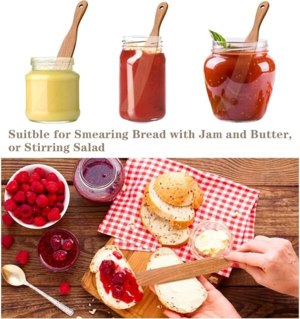 4PCS Wooden Spatula Set, Wooden Spurtle Set for Cooking, Stirring, Mixing, Serving, non Stick Kitchen Utensils Set for Egg Flipping Spatula, Scraping & Turning - Image 5