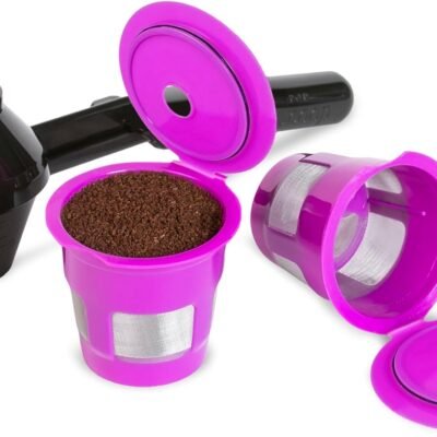 Cafe Fill Value Pack by Perfect Pod - Reusable K Cup Coffee Pod Filters & Scoop, Compatible with Keurig K-Duo, K-Mini, 1.0, 2.0, K-Series and Select Single Cup Coffee Makers